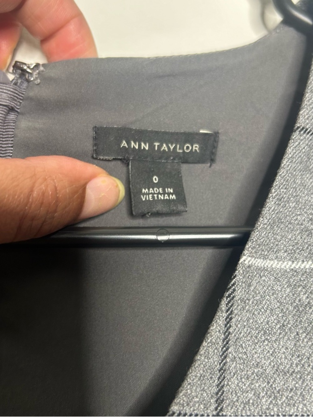 Ann Taylor Gray Plaid Midi Sheath Dress - Picture 3 of 5